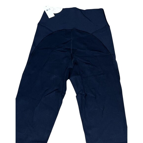 Aerie Offline Goals 7/8 Ribbed Leggings Sz Small Womens Black Workout Active Leg - Picture 16 of 16